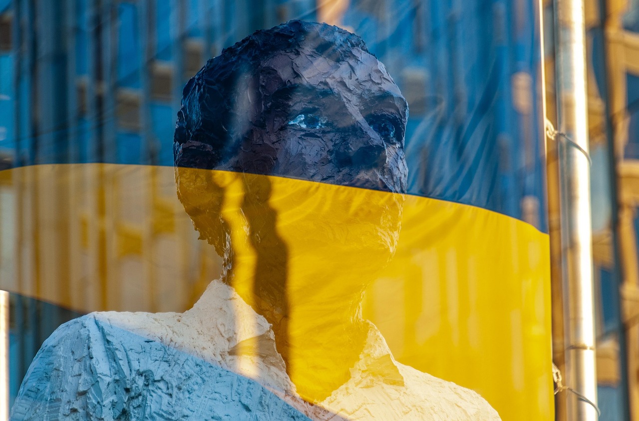 Polnische und ukrainische Flaggen