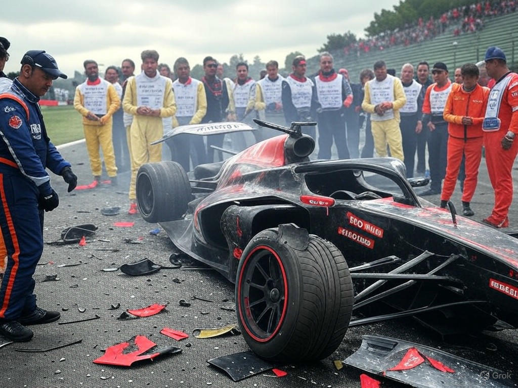 Tsunoda protagoniza un impactante accidente en la clasificación de Imola