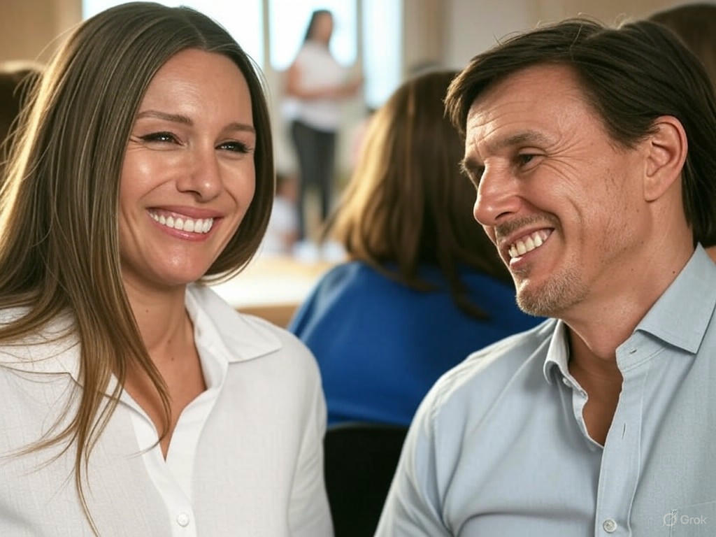 Pampita y García Moritán: Reencuentro familiar en acto escolar