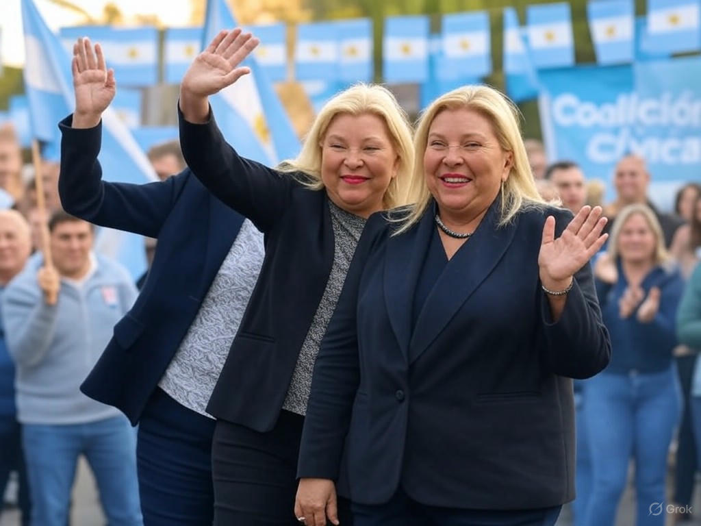 Cierre de campaña de la Coalición Cívica: Olivetto y Carrió llaman a rechazar el 'voto útil'