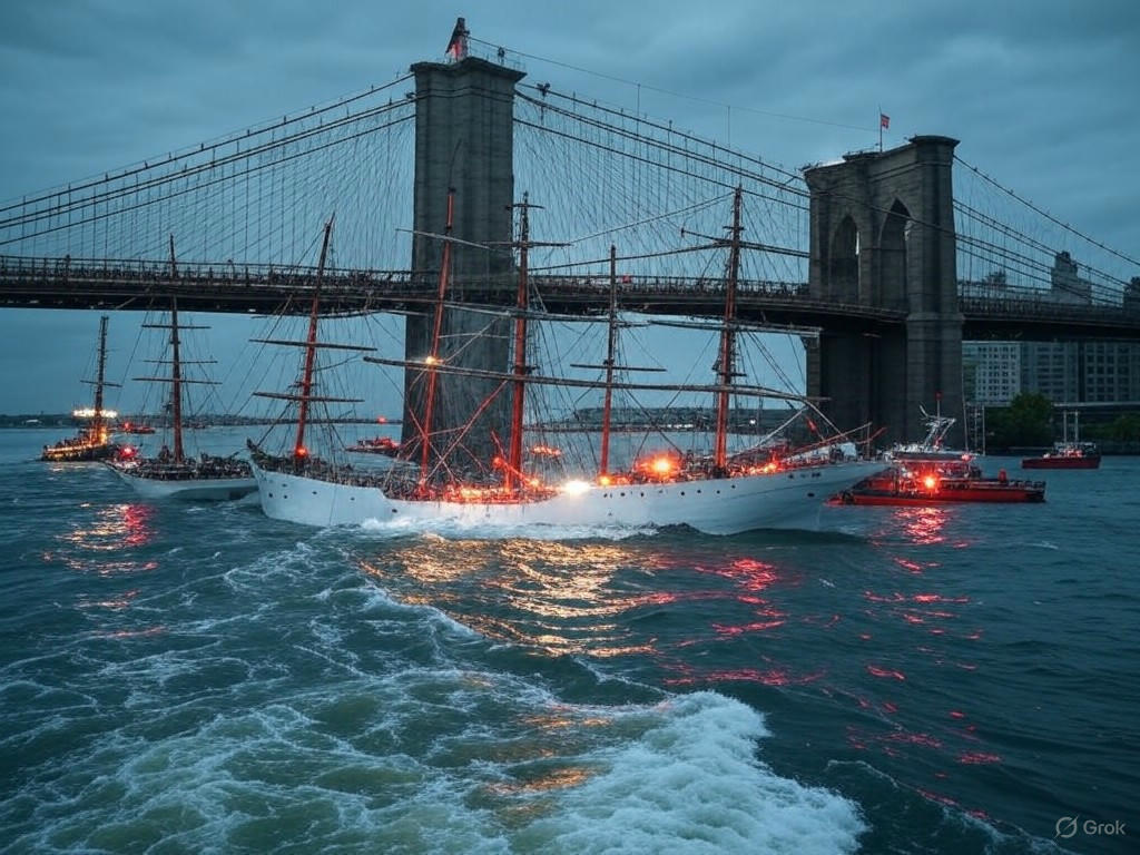 Tragedia en Brooklyn: Buque mexicano choca contra el puente, dejando víctimas fatales