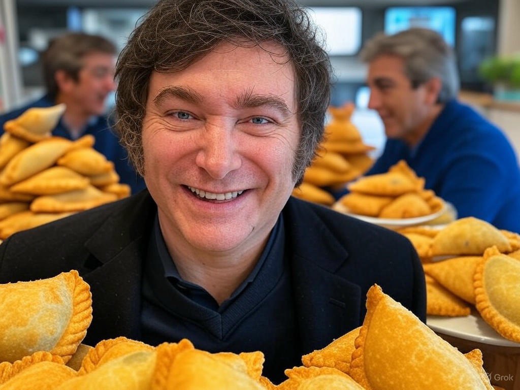 Milei se suma a la polémica de las empanadas de Darín con memes
