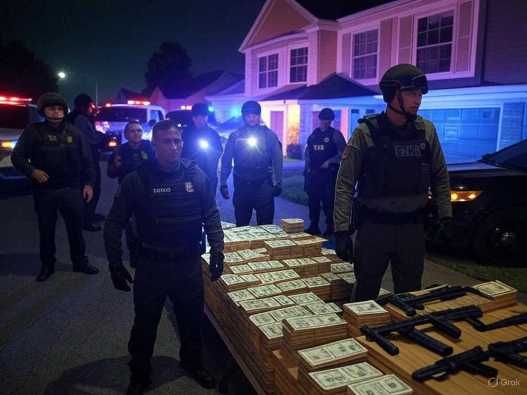 Megaoperativo desbarata red narco en Río Negro: millones en efectivo y conexiones internacionales