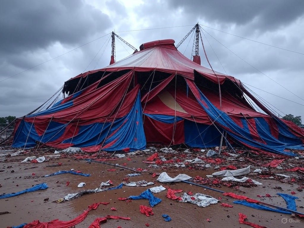 Temporal en Santa Fe: Caos en el Circo Ánima y reclamos por entradas