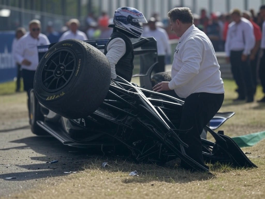 Tsunoda sufre aparatoso vuelco en Imola: La clasificación se ve interrumpida