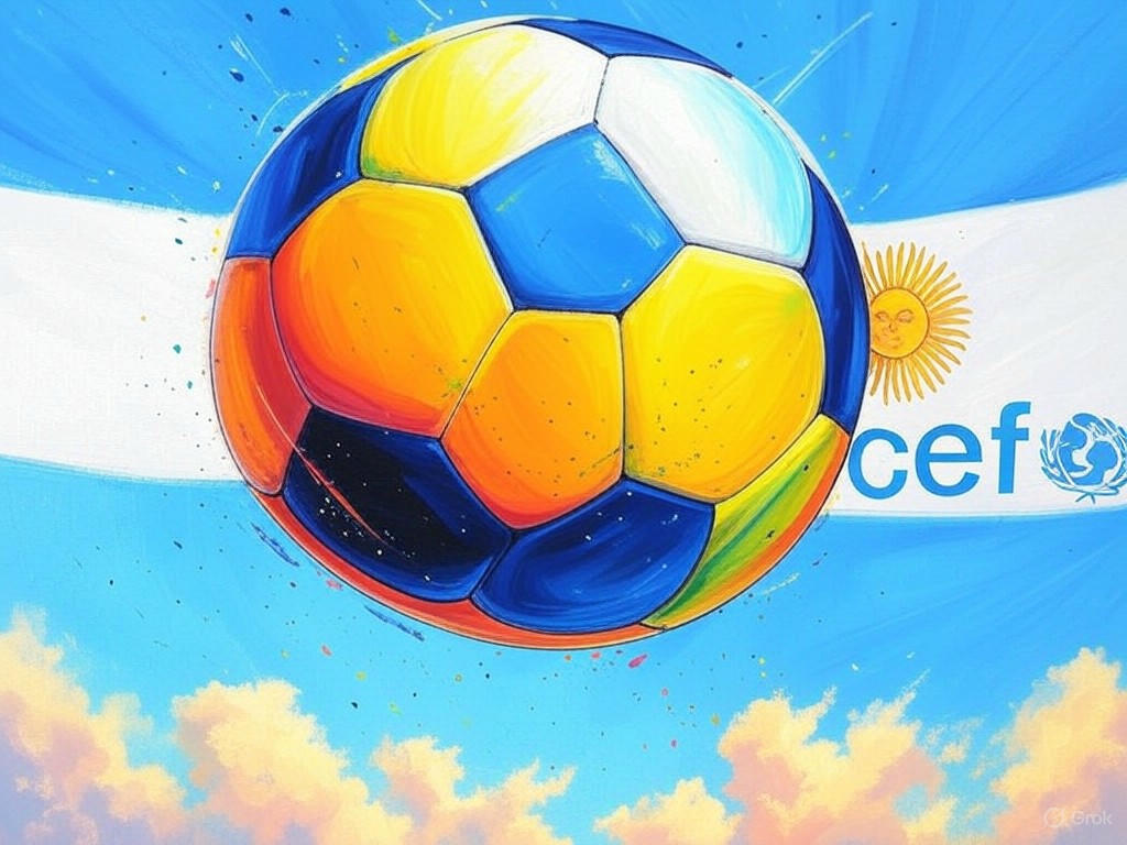 Messi elige su mejor gol: una obra de arte para UNICEF