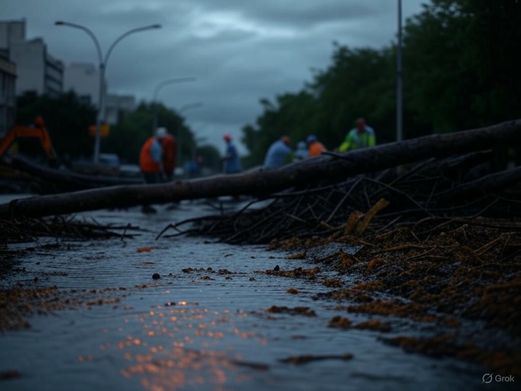 Rosario se recupera de fuertes tormentas: daños y operativos municipales