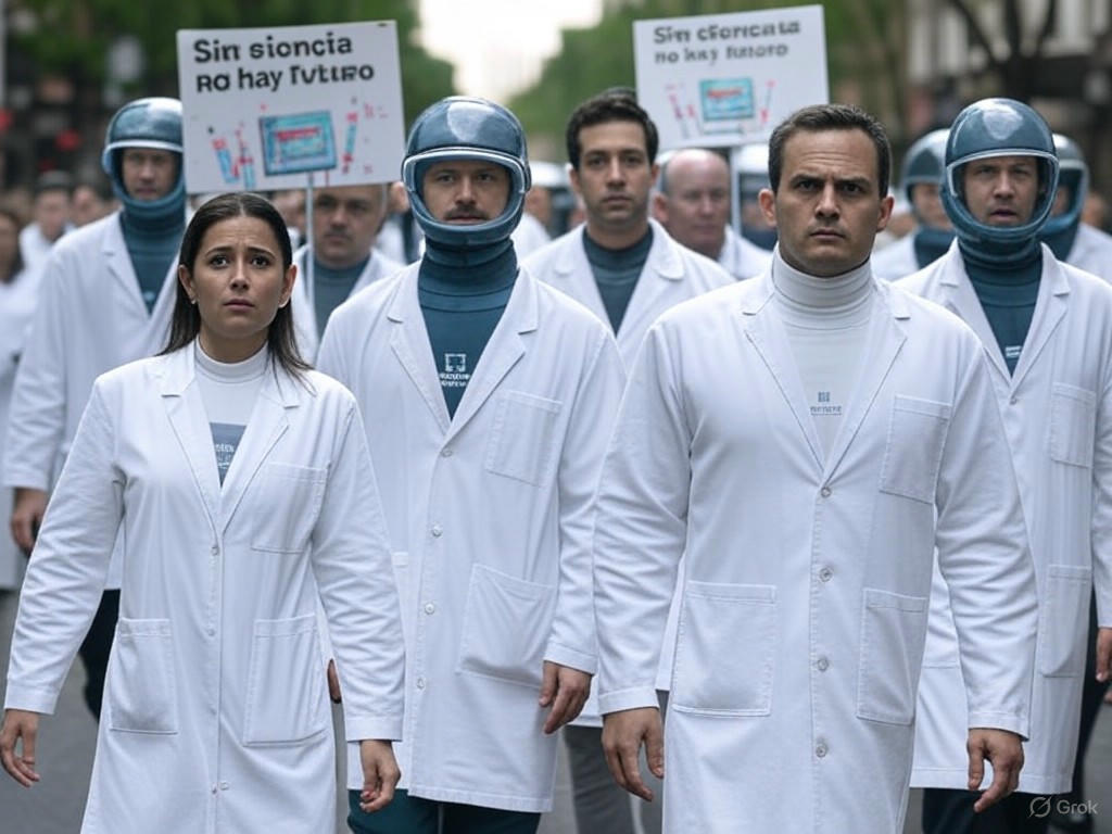 Recortes en Ciencia: Investigadores protestan contra políticas de Estado