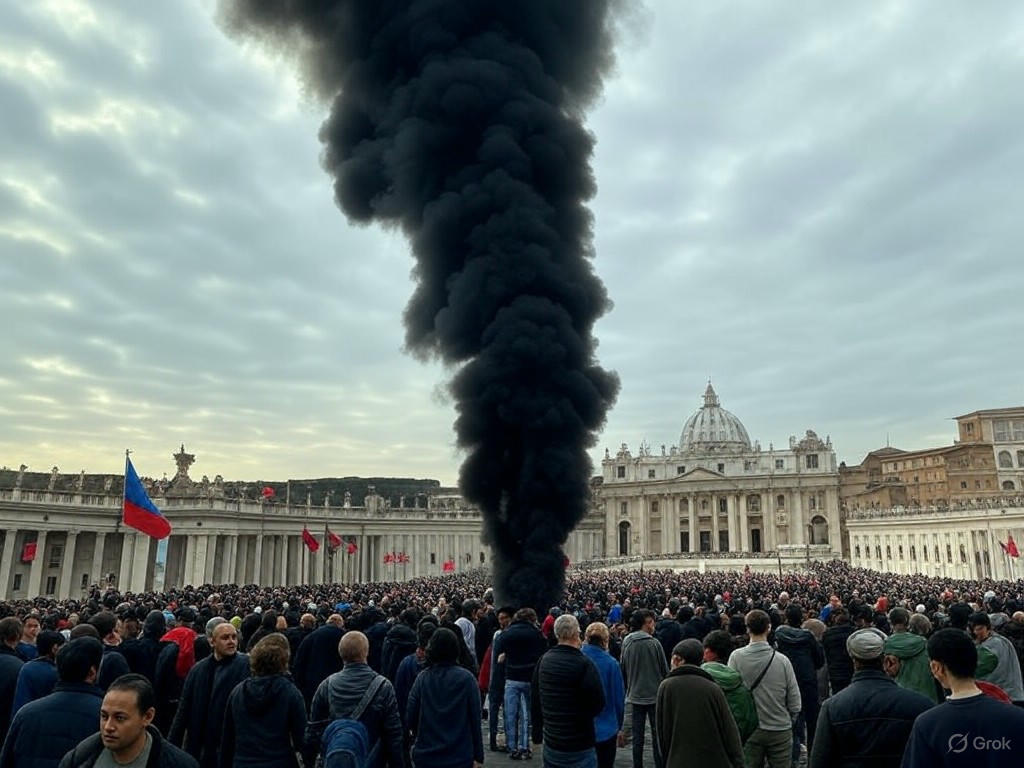 Cónclave en el Vaticano: Fumata negra en la primera votación