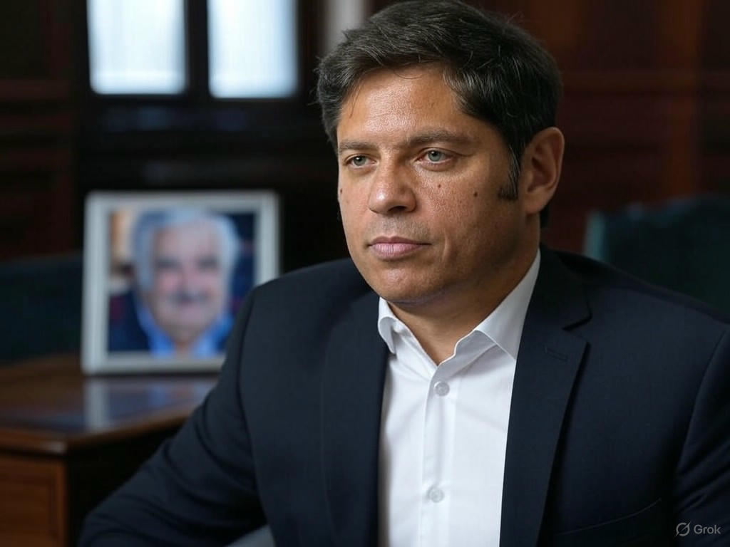 Kicillof se disculpa por Milei tras el fallecimiento de Mujica